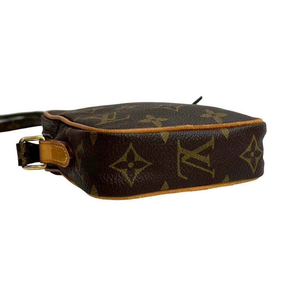 LOUIS VUITTON Authentic Brown Monogram Leather Pochette Shoulder Bag - Picture 7 of 9
